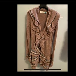 Sparrow Wool Ruffles Mid-length Cardigan Size XS